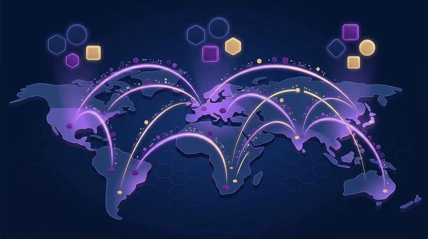 Concepto visual del intercambio de información sobre criptoactivos DAC8